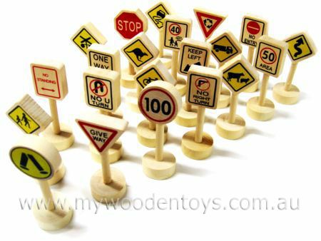 Wooden Toys Traffic Signs Aussie - Product image.