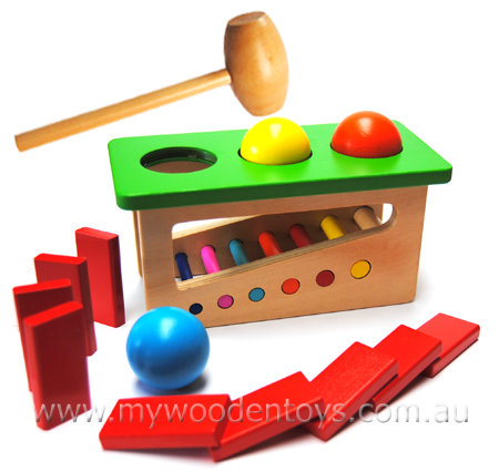 Ball Hammer Bench Wooden Toy