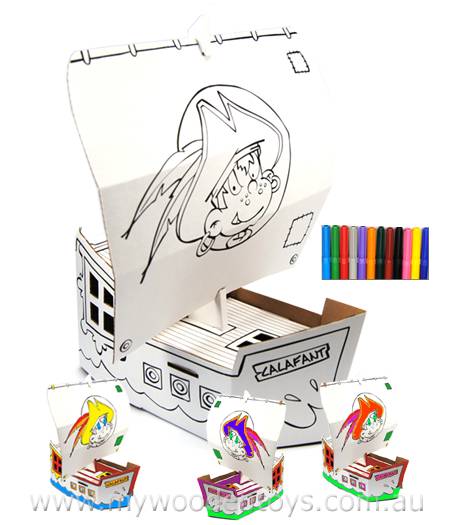 Calafant Cardboard Craft Pirate Ship