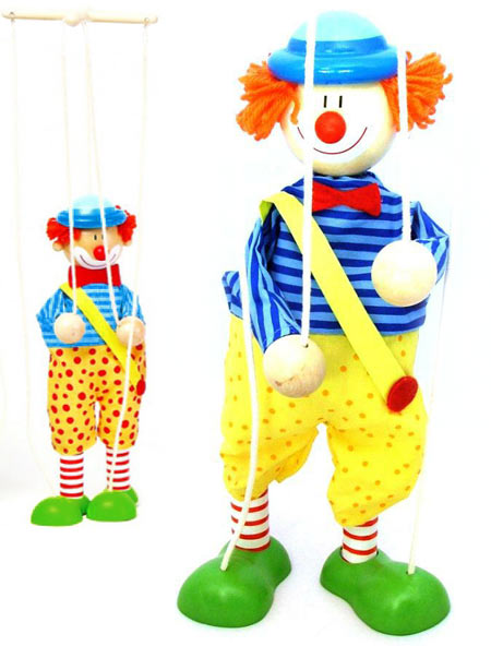Clown Wooden String Marionette