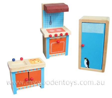 Doll Furniture Kitchen Set Wooden