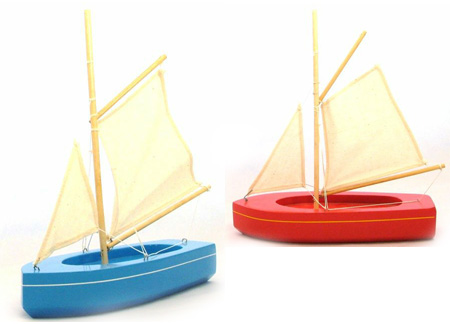 Dutch Barge Wooden Toy Sailing Boat