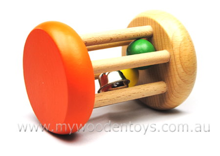 Wooden Infant Bell Rattle