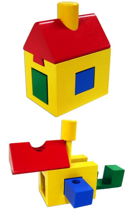 Block House Interlocking Wooden Puzzle