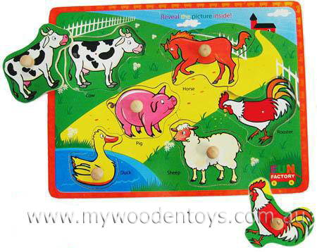 Knob Puzzle Farm Animals