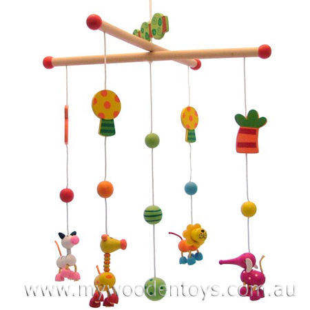 Wooden Baby Mobile Animals