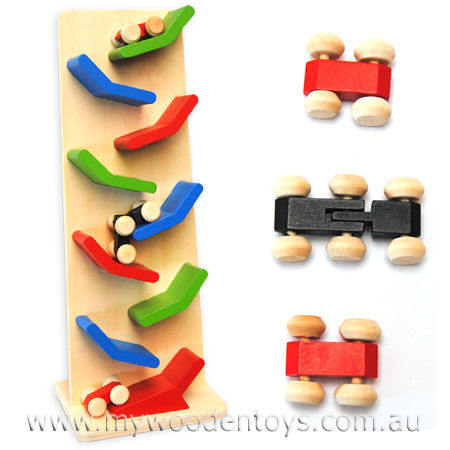 Wooden Toys Racing Car Run - Product image.
