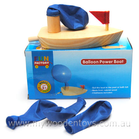 Balloon Powered Wooden Putt Putt Boat