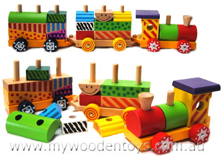 Block Stacking Push Along Train