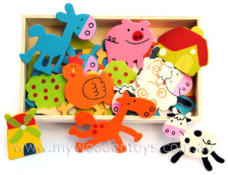 Mini Wooden Farm Stickers