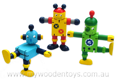 Android Wooden Bendable Space Robots