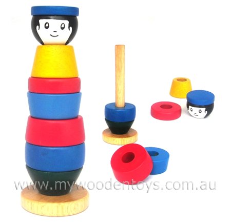 Wooden Boy Stacking Toy