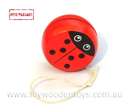 Animal Wooden Yo Yo Bug Duck and Frog