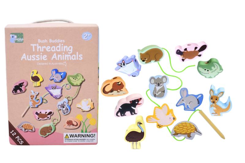 Australian Animals Threading Lacing Toy Set