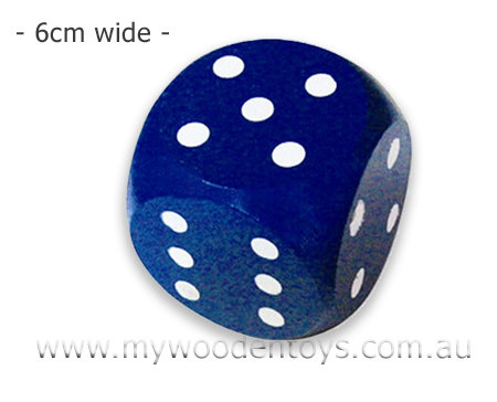 Big Blue Wooden Dice