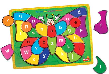 Wooden Butterfly Alphabet Puzzle