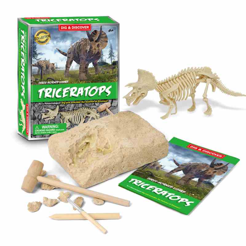 Dig Discover Triceratops Dig Kits - My Wooden Toys