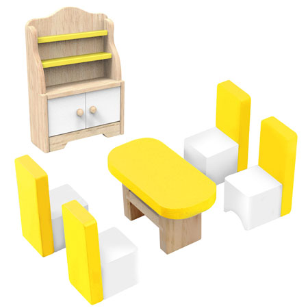 Wooden Dolls House Dinning Room Furniture