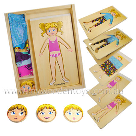 Folding Wooden Dress Up Design Girl