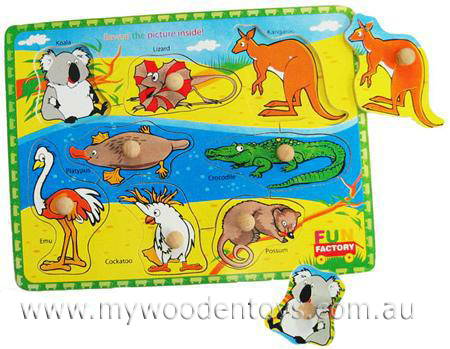 Knob Puzzle Australian Animals