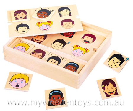 Matching Expressions Wooden Game