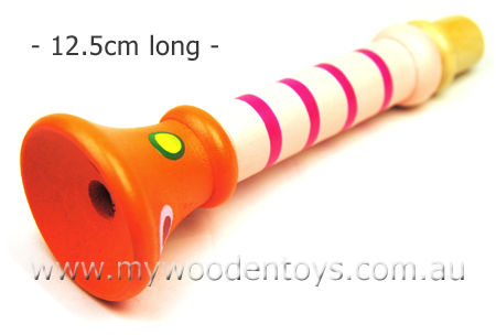 Mini Wooden Trumpet Orange