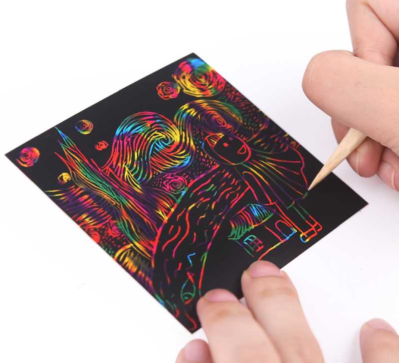 Scratch Art Cards Colours at My Wooden Toys