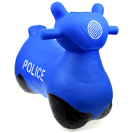 Bouncy Ride On Hopper Blue Police Bike