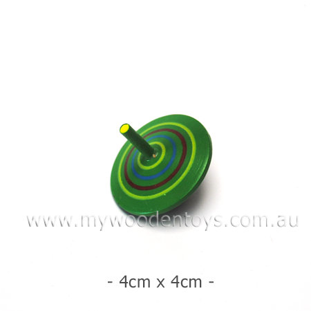 Wooden Spinning Top Green