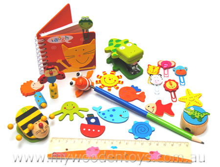 Wooden Toy Stationery Stocking Fillers