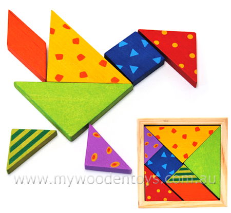 Mini Wooden Tangram Puzzle