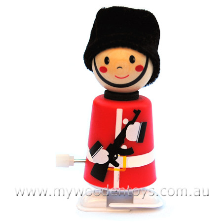 Wooden Wind Up Clockwork Soldier