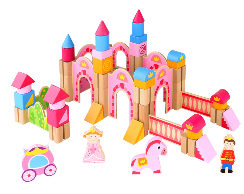 Wooden Blocks Princess Castle