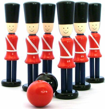 Bowling Soldiers Wooden Skittle Game