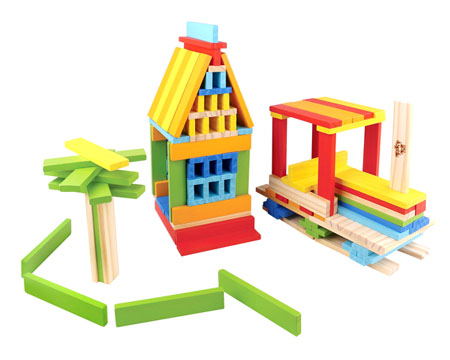 Wooden Building Planks 150 Pieces - STEM - My Wooden Toys