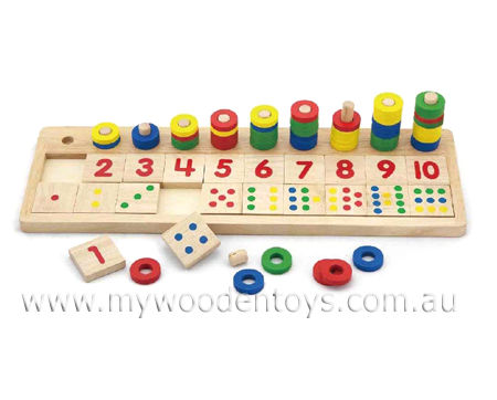 Wooden Count & Match Numbers