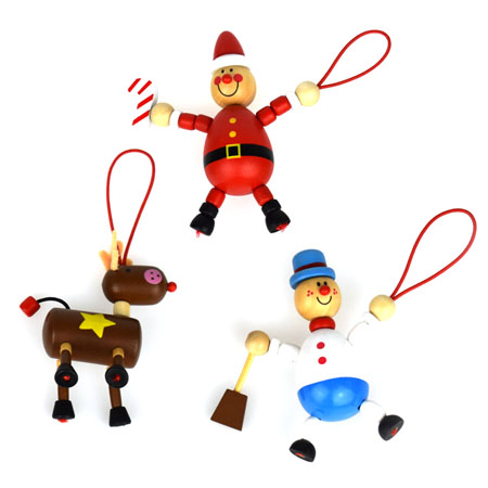 Wooden Christmas Decoration Set