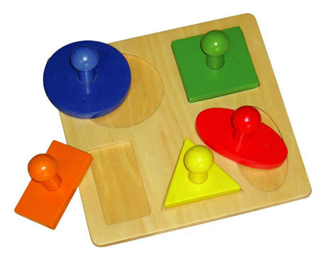 Wooden Big Handle Shape Puzzle