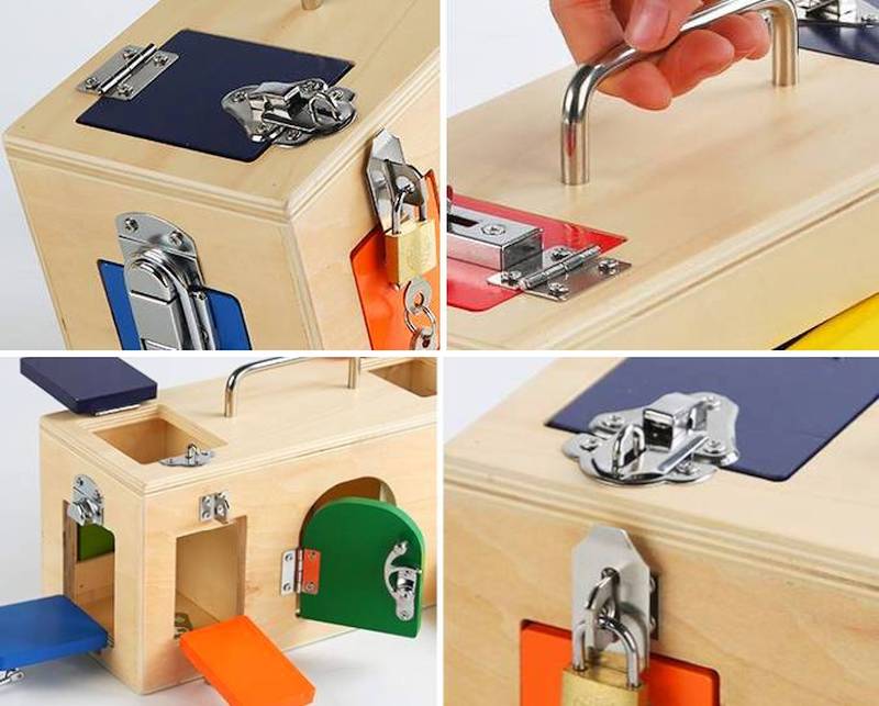 Wooden Toy Lock Activity Box at My Wooden Toys
