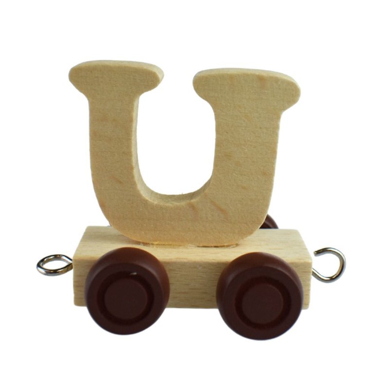 Wooden Name Train Letter U