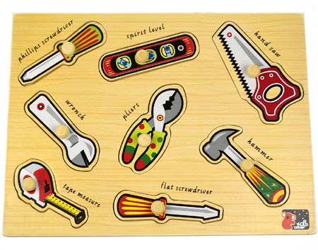 Wooden Tools Peg Puzzle