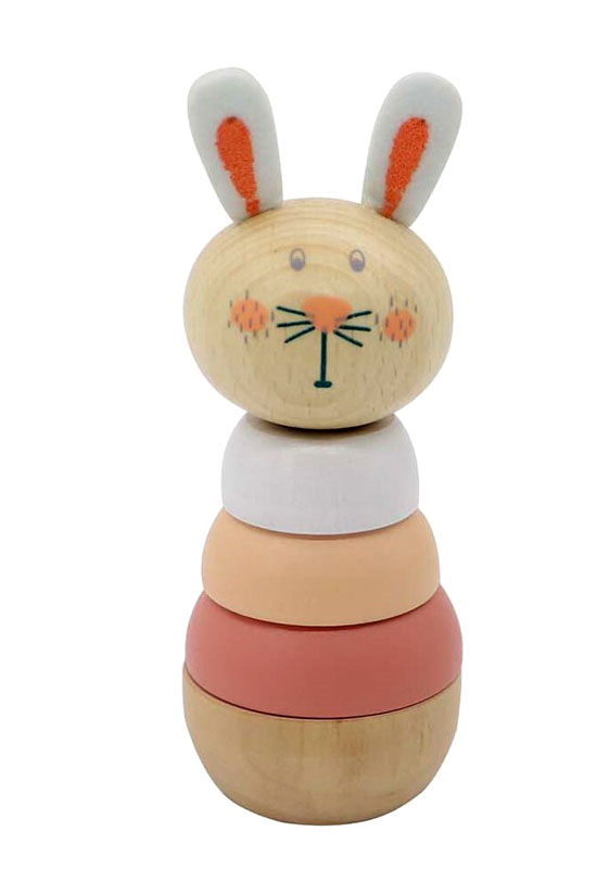 Wooden Rabbit Stacking Rings