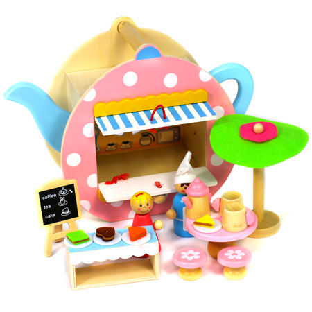 Wooden Teapot Cafe Play Set