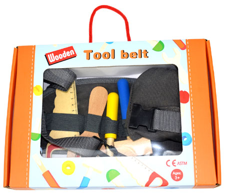 wooden tool belt toy