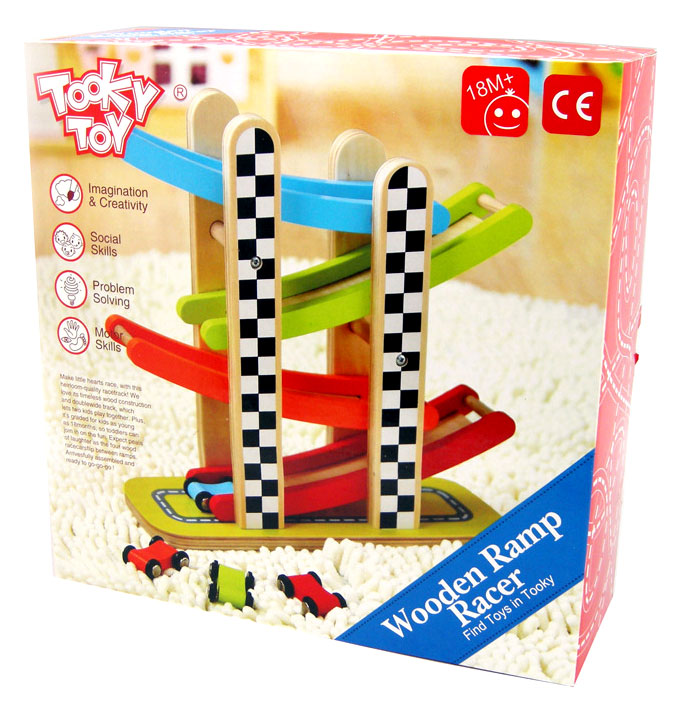 Wooden Toy Zig Zag Car Slider Race Track MyWoodenToys