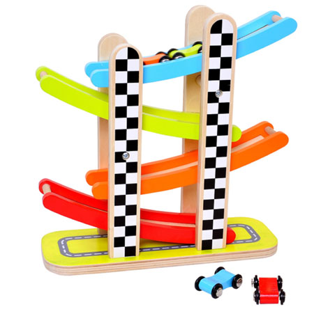 wooden zig zag car slider