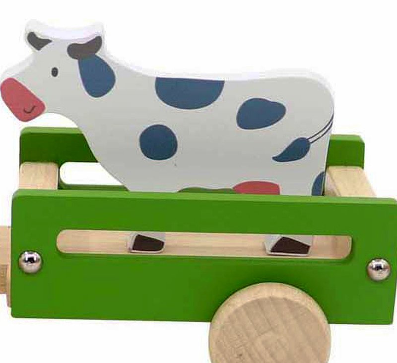 Tractor Trailer with Animals My Wooden Toys