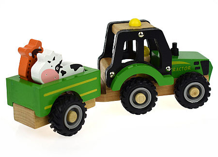 toy tractor with animals