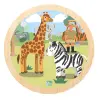 9 Piece Jigsaw Puzzle Giraffe Zebra