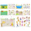 City Park Reusable Sticker Pad Detail
